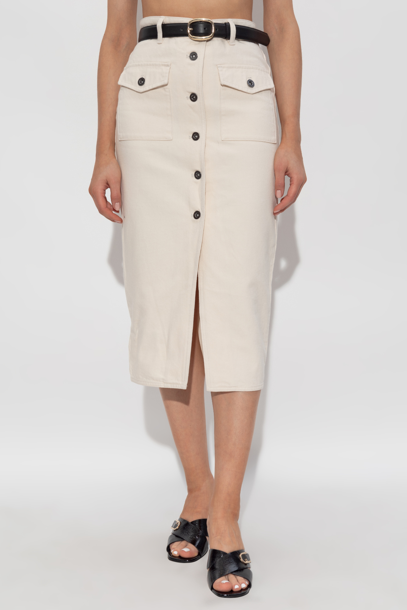 Self-Portrait Denim skirt with belt | Women's Clothing | Vitkac